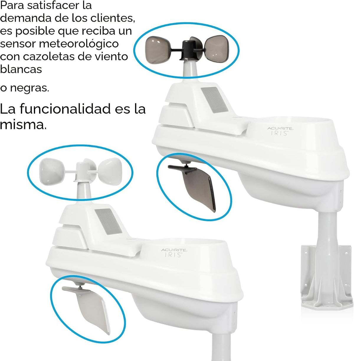Estación meteorológica AcuRite 01517 Pro con lluvia, viento, temperatura, humedad y tiempo