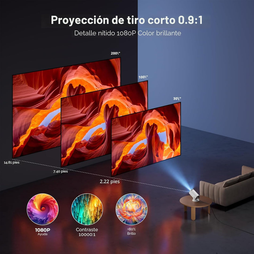 [Aplicaciones integradas] ClokoWe Mini proyector con WiFi y Bluetoo...