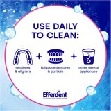Efferdent Tabletas limpiadoras de dentaduras \u2013 Aparatos dental...