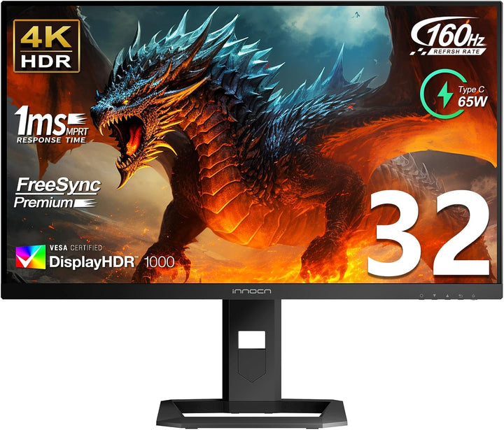 INNOCN 32" Mini LED 4K 144Hz 3840 x 2160P Monitor de juegos par...