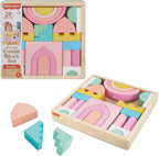 Fisher-Price - Juego de bloques de madera para castillo, 28 piezas