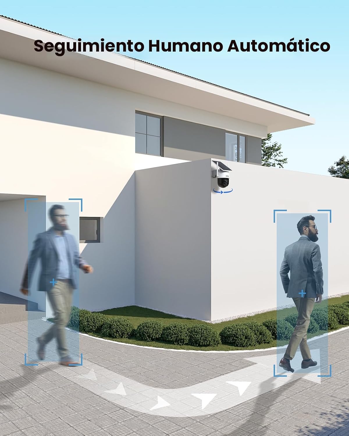 aosu Cámara solar inalámbrica al aire libre para vigilancia casera