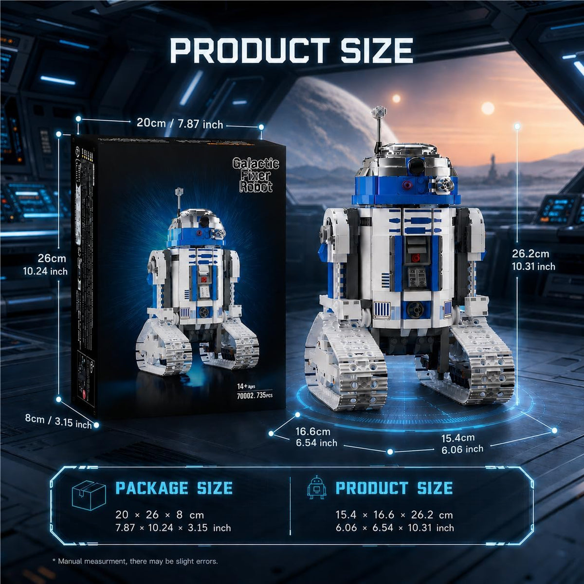 Kit de construcción de robot mecánico galaxia, control remoto y aplicación, juguetes de construcción de robot STEM, compatible con robot Lego, regalos de cumpleaños para el día del padre para