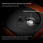 Reproductor de CD retro para el hogar con Bluetooth, altavoces