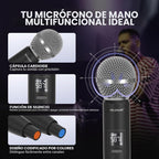MELONARE Sistema de micrófono inalámbrico de escaneo automático UHF dual