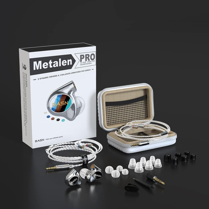BASN Metalen PRO 4 Drivers Monitores Intrauriculares para Músicos,...