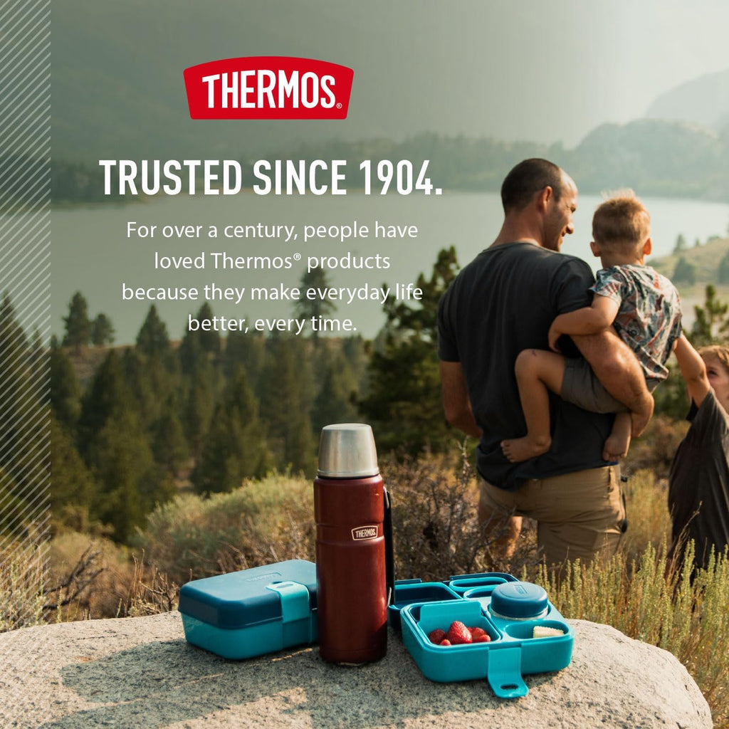 THERMOS Botella de bebidas con aislamiento de vacío King SK2010 de acero inoxidable, 40 onzas, acero inoxidable