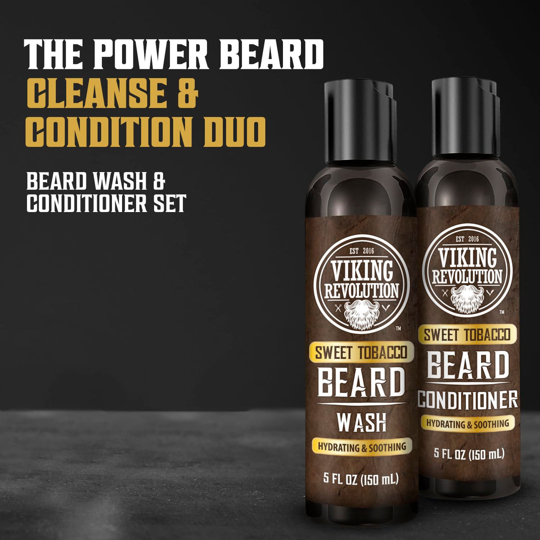 Viking Revolution - Set de lavado y acondicionador para barba, taba...