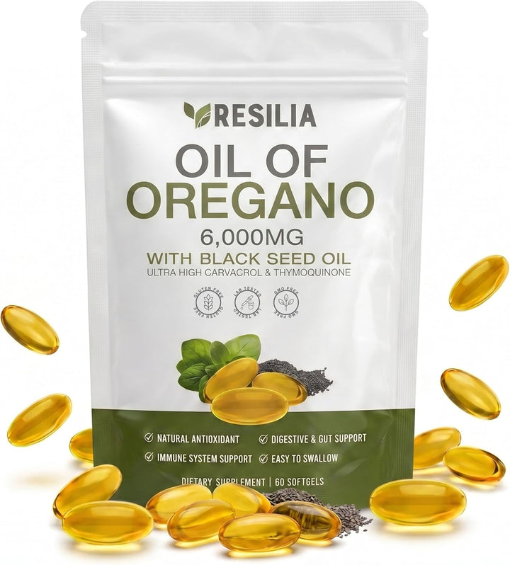 Cápsulas blandas Resilia con aceite de semilla negra de 6000 mg \u2...