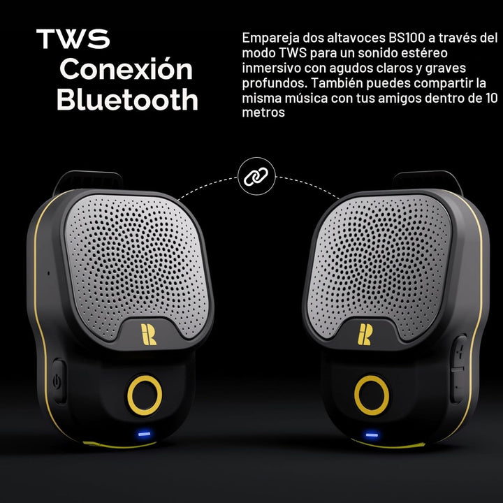 Rythflo Altavoz Bluetooth V5.3 Portátil Vestible, 30H Tiempo de Fun...