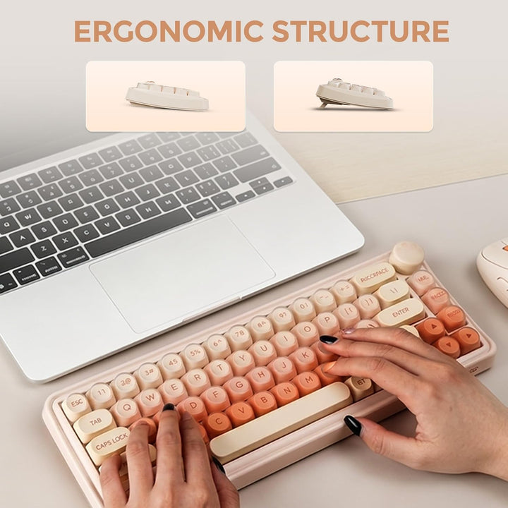DAREU Teclado mecánico inalámbrico 65% de 68 teclas, teclas Jelly,...