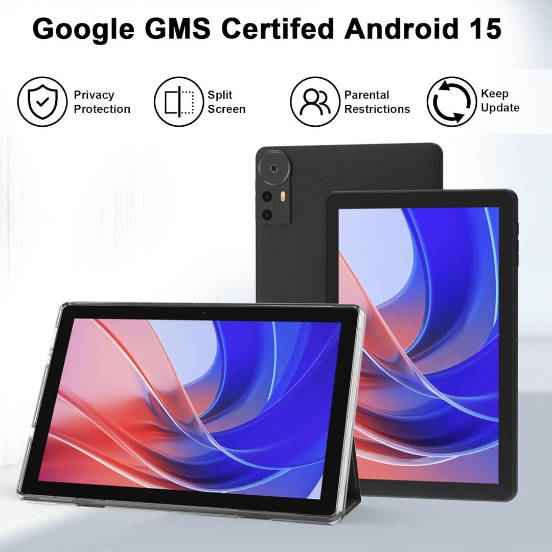 ICONLINK Tableta de 10 pulgadas Android 15 Tablets con estuche 20GB...