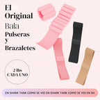Bangles - Pesas de muñeca y tobillo de 2 libras, par y bandas de resistencia, paquete de 3, multicolor, bandas de fitness y pesas portátiles para entrenamiento de fuerza y tonificación