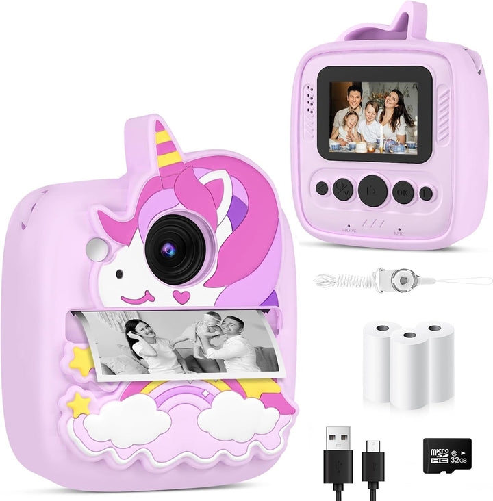 Cámara de impresión instantánea para niños, regalos de cumpleaños d...