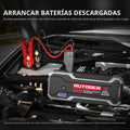 AUTOGEN - Arrancador de batería portátil de 6000 A, motor diésel de gasolina y 10.0 L, batería de arranque y caja de salto con salida de CC de 12 V y funda de EVA