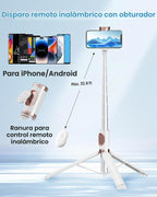 67" trípode palo para selfie con control remoto inalámbrico para iPhone y Android