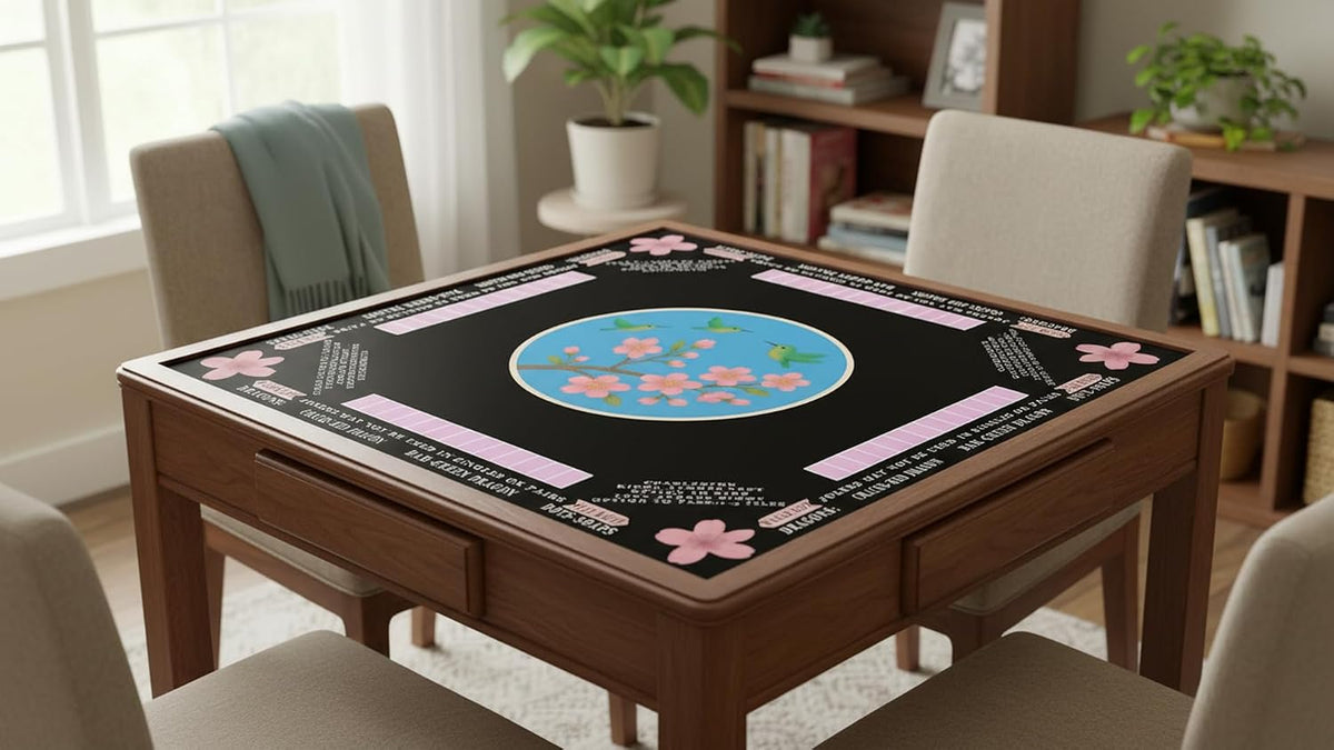 Tapete de Mahjong Americano (33 x 33, 0.1 in de grosor, negro colibrí)