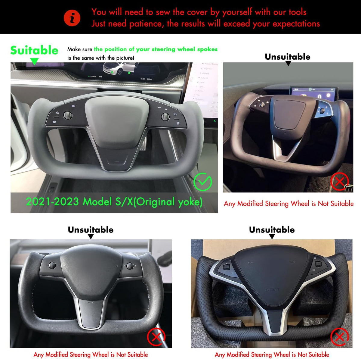 MEWANT - Funda para volante cosida mano