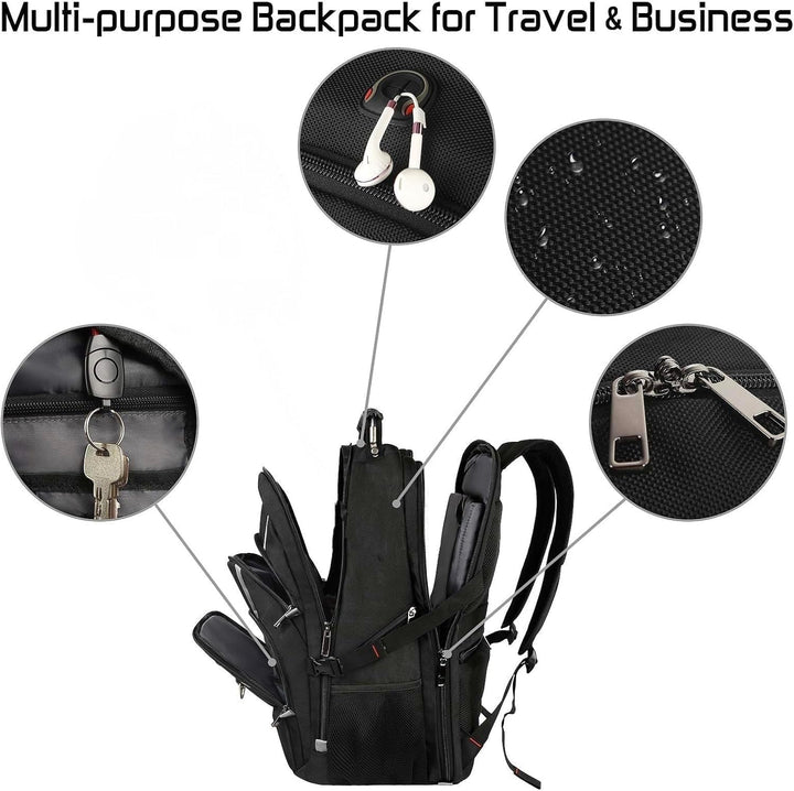 Mochila para portátil de 17 pulgadas, mochila de viaje grande para...