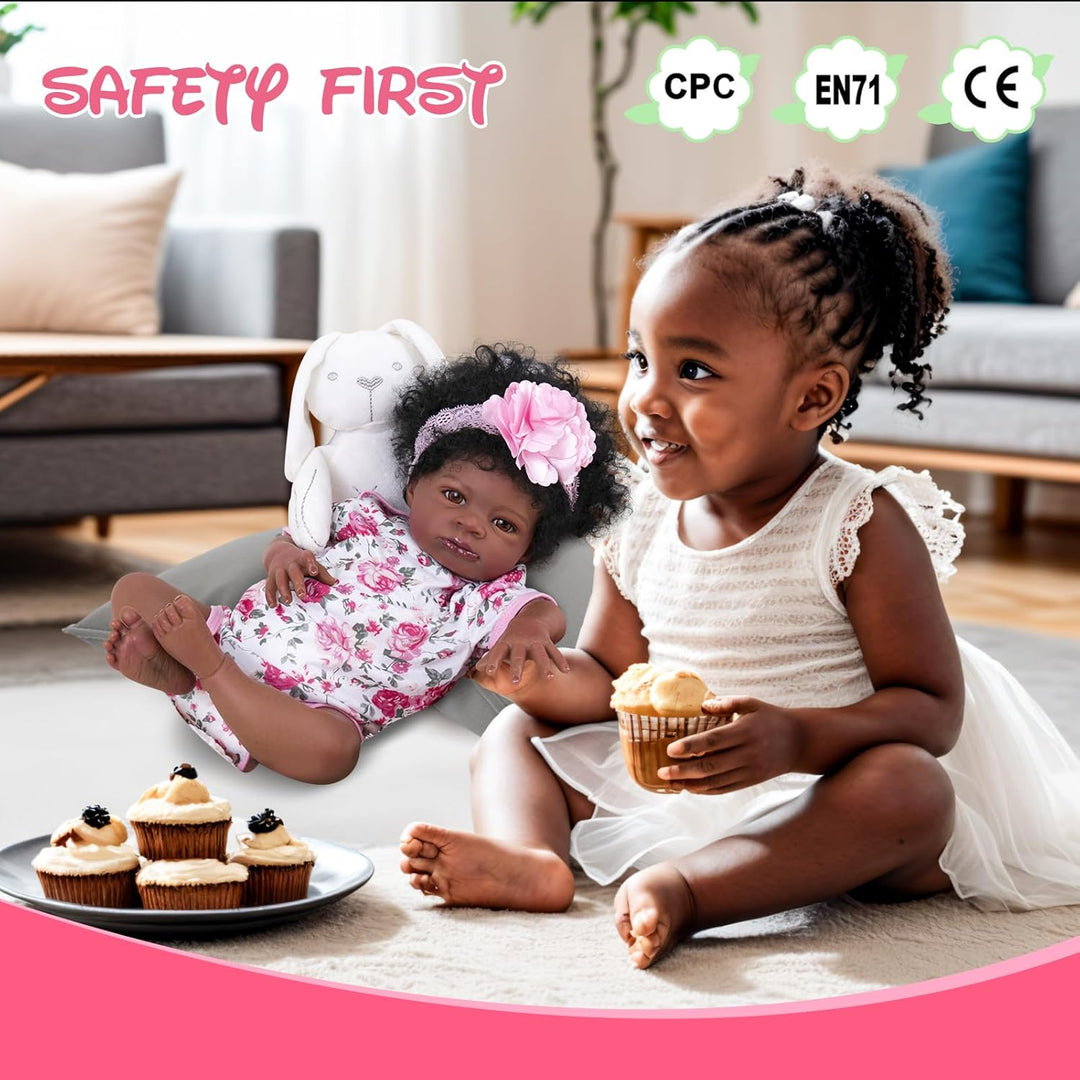 Aori Reborn Baby Dolls Black Girl - Muñeca recién nacida realista a...