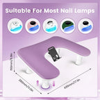 JODSONE Reposabrazos en forma de U púrpura para manicuristas