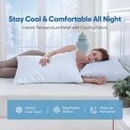 DOWNCOOL Juego de 2 almohadas refrescantes tamaño Queen, almohadas de
