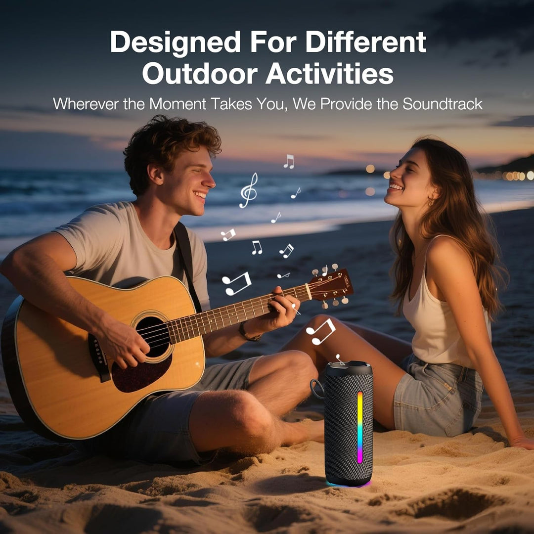 SMILEBOP Altavoz Bluetooth portátil inalámbrico, 40 W Super Bass co...