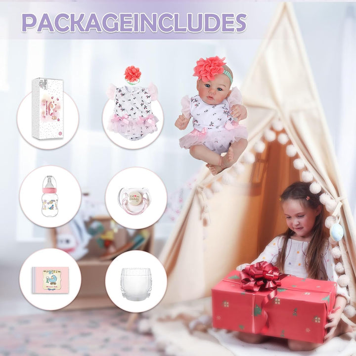 WOOROY Muñecas Realistas de Bebé Reborn, 18 Pulgadas Realista Recié...