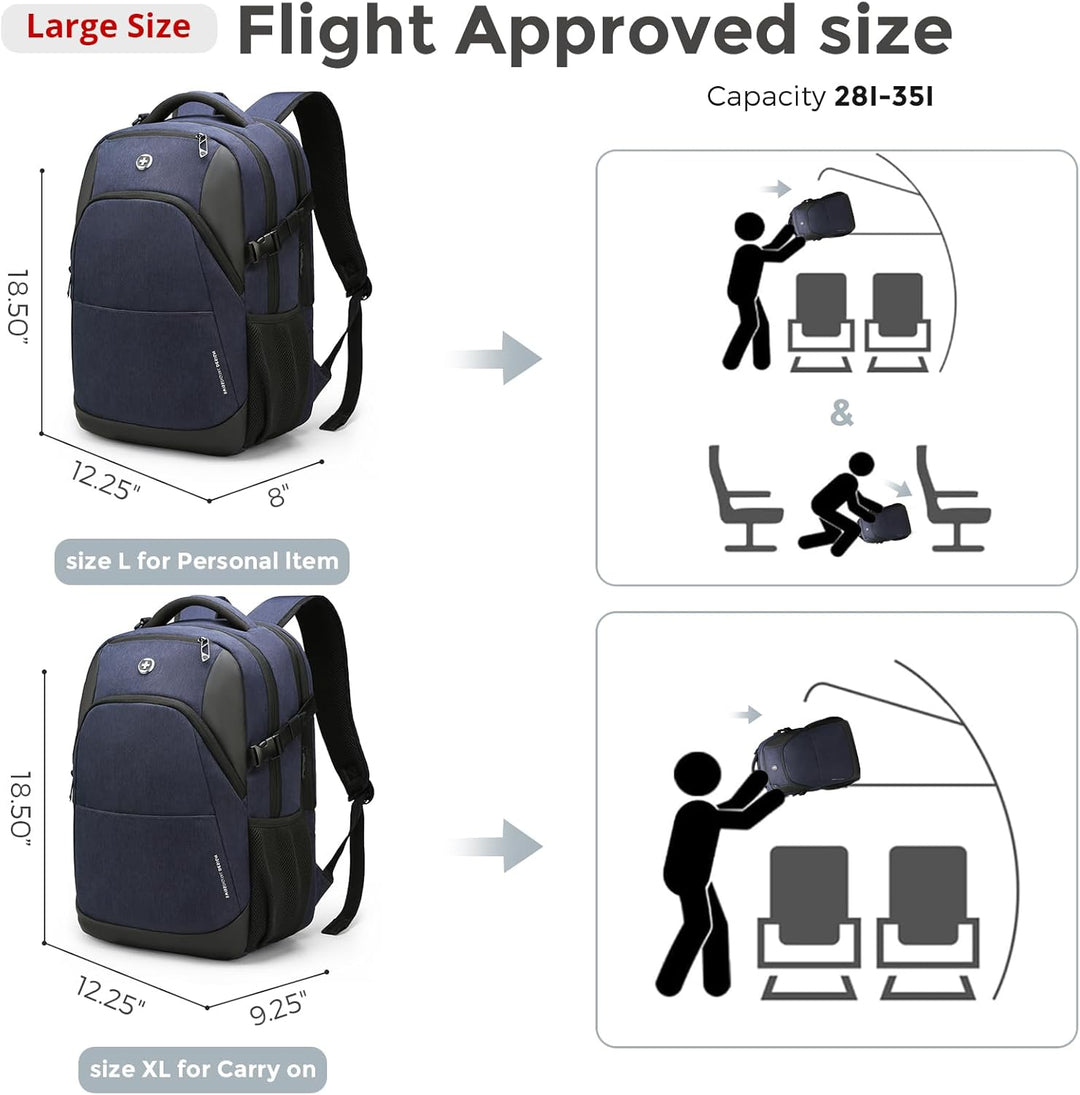 Mochila de viaje Swissdigital Design para laptop de 16 pulgadas, mo...