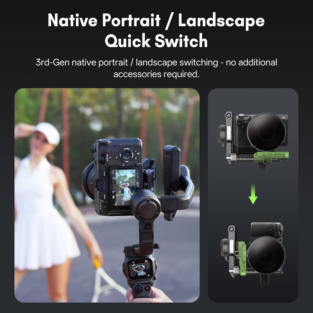 ZHIYUN Weebill 5, cámara estabilizadora cardán, pantalla táctil de 1.8", carga útil de 6.6 lbs