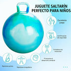 INPODAK Pelota Saltarina de 18 Pulgadas con Asas para Niños, Juguetes de Salto Hippity Hop para Niños y Niñas de 3 a 6 Años con Bomba y Caja de Regalo, Gran Regalo para Cumpleaños y Vacaciones