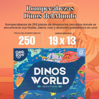 Rompecabezas de Dinos del Mundo de 19 x 13 pulgadas para niños