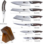 HOSHANHO Juego de cuchillos de cocina de 8 piezas, juegos de cuchillos