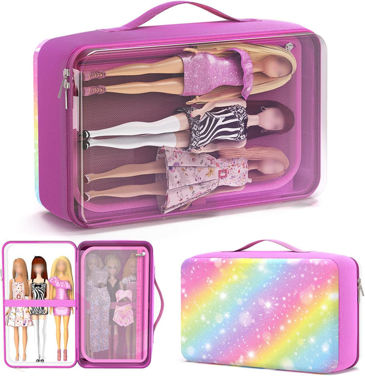 LININYHAO Funda de transporte compatible con muñecas Barbie de 12 p...