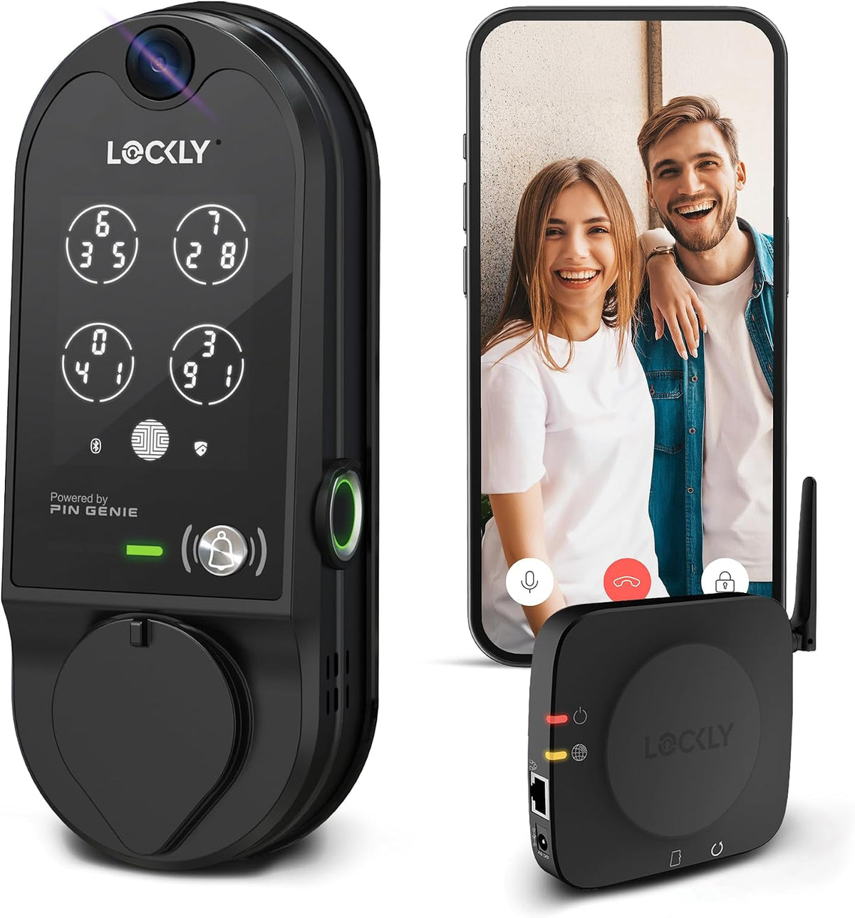 Lockly Vision Cerradura Inteligente con Cámara de Video/Timbre de Audio de 2"