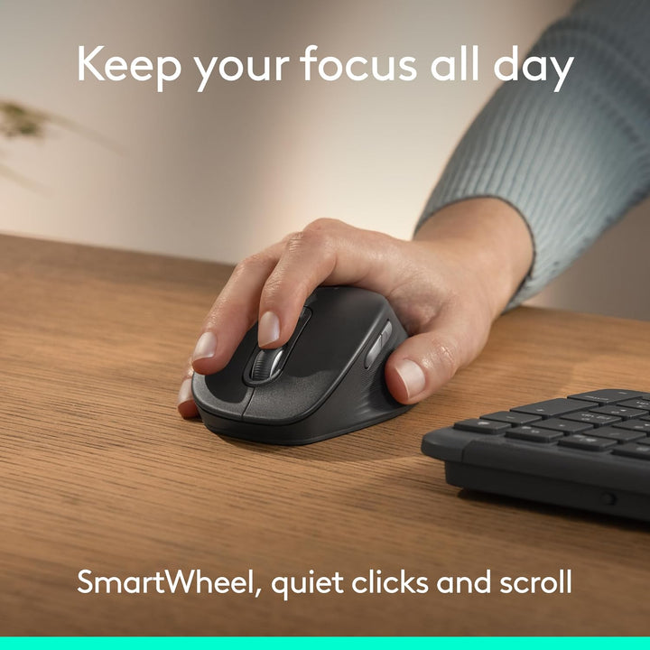 Logitech Signature Comfort M840 L - Ratón inalámbrico Bluetooth con...