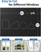 Cortinas opacas para dormitorio, cortinas opacas portátiles de 84
