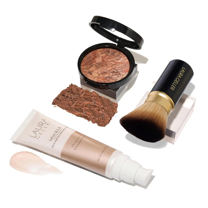 LAURA GELLER NEW YORK Kit de rutina diaria, base de polvo corrector...