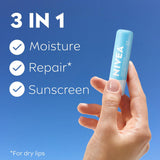 NIVEA Cuidado Labial de Suavidad, Bálsamo Labial con Protector Sola...