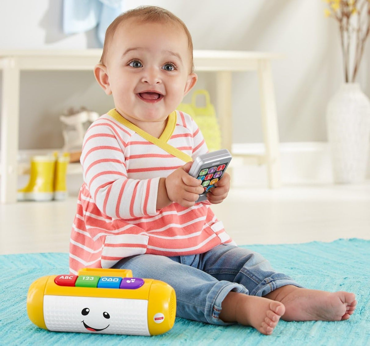 Altavoz Fisher-Price para aprender, con luz, Laugh & Learn