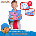 Pocoyo Montessori Busy Board - Diversión de aprendizaje preescolar con alfabeto y números, juguete educativo ideal de viaje para niños de 3 a 4 años (tablero de negocios)