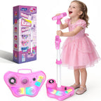 Máquina de karaoke para niños de 3, 4, 5, 6, 7, 8 años, micrófono recargable para niños, regalo de Navidad, cumpleaños, juguete para cantar para niñas de 3 a 5 4 a 6 años, altavoz Bluetooth con 2