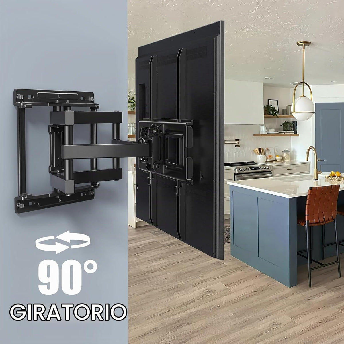 PERLESMITH Soporte de pared para TV de movimiento completo para televisores