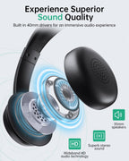AOC Auriculares inalámbricos con micrófono para trabajo, cancelación de