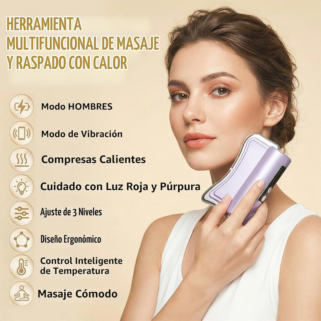Herramienta raspadora muscular eléctrica Upgrad 2026 para cuerpo completo, masaje, calefacción, relajación y cuidado de la piel, 4 modos, 3 niveles, multifuncional, herramienta Gua Sha