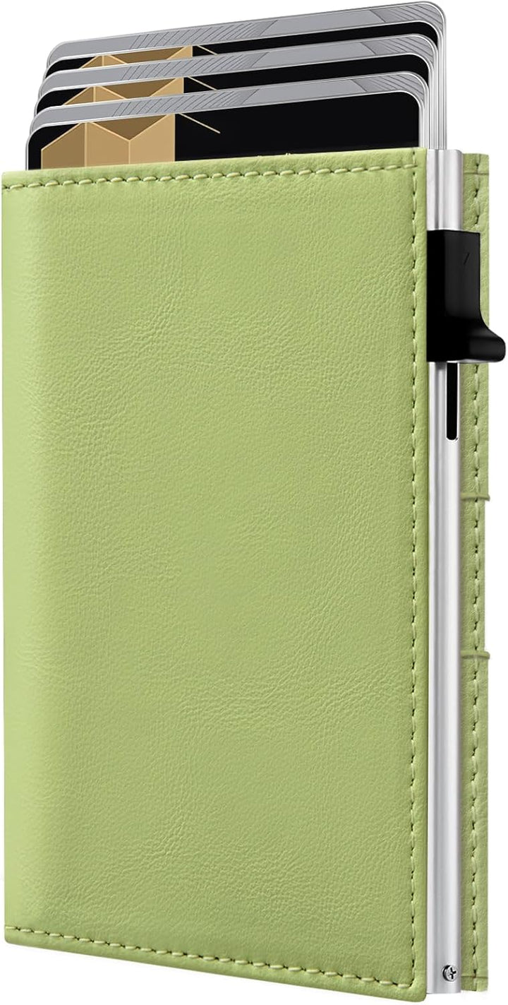 QLD Cartera RFID para mujer \u2013 Pequeña cartera delgada y triple...