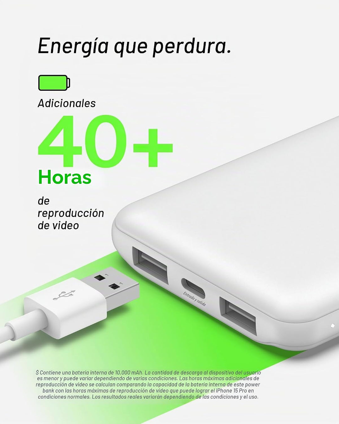 Belkin Cargador Portátil, Banco de Energía USB-C 10000 mAh con 1x P...