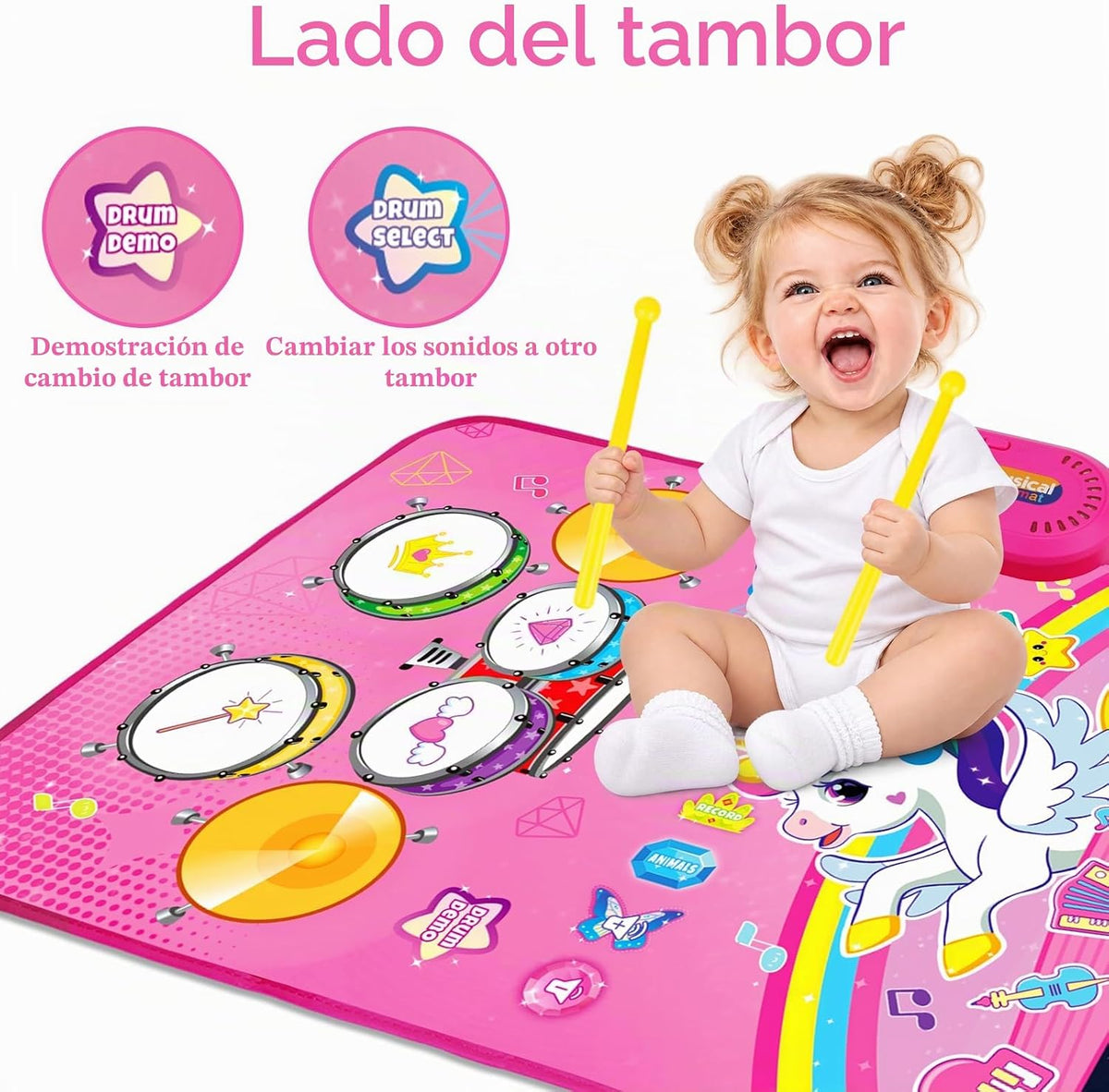 Juguetes para niñas de 1 año: 3 en 1 Esterilla musical para bebés Juguete