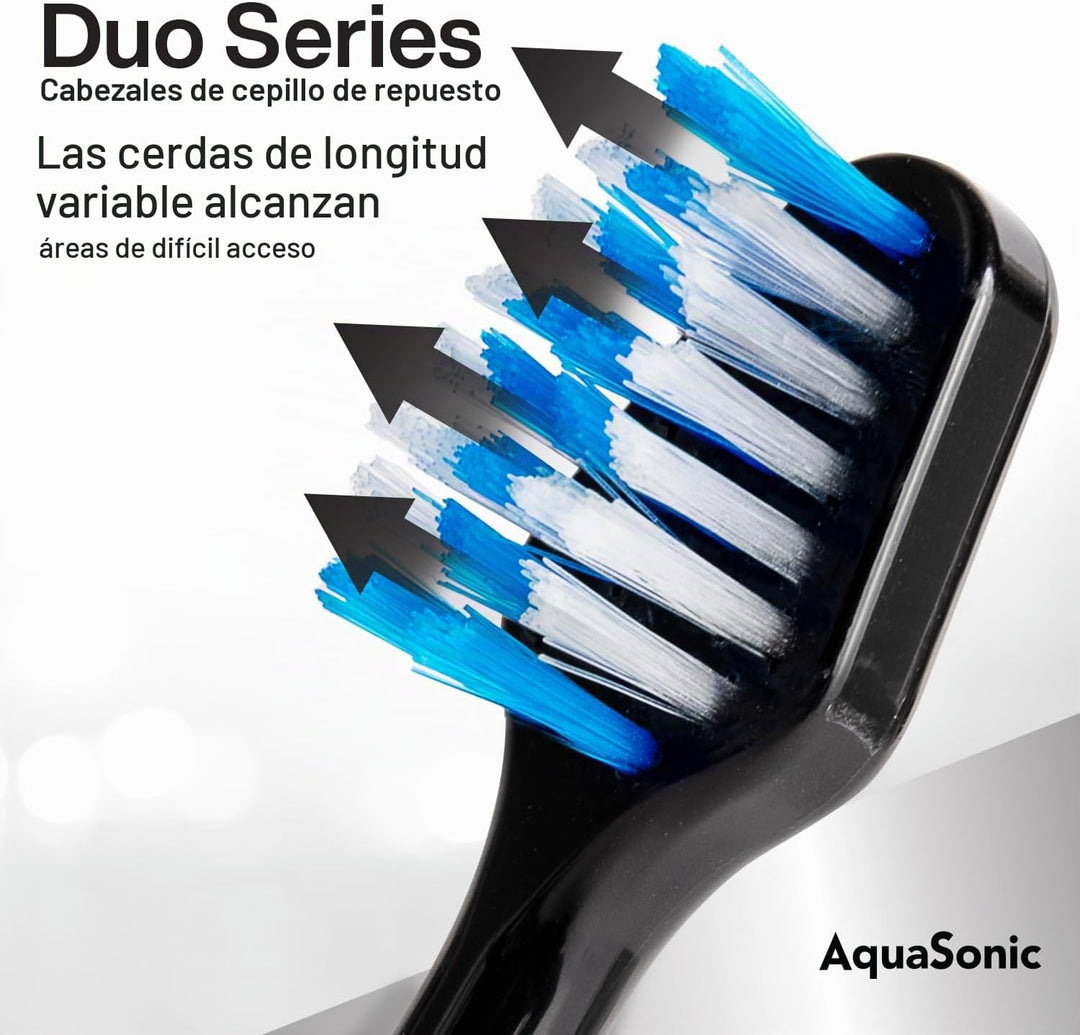 AquaSonic Genuine Duo Series Cabezales de cepillo de repuesto | par...