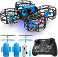 4DRC V18 Mini dron para niños principiantes, cuadricóptero RC con 2 modos de control, modo sin cabeza, retención de altitud, vuelo automático, 3 velocidades, giros 3D, luces LED, 2 baterías, juguete